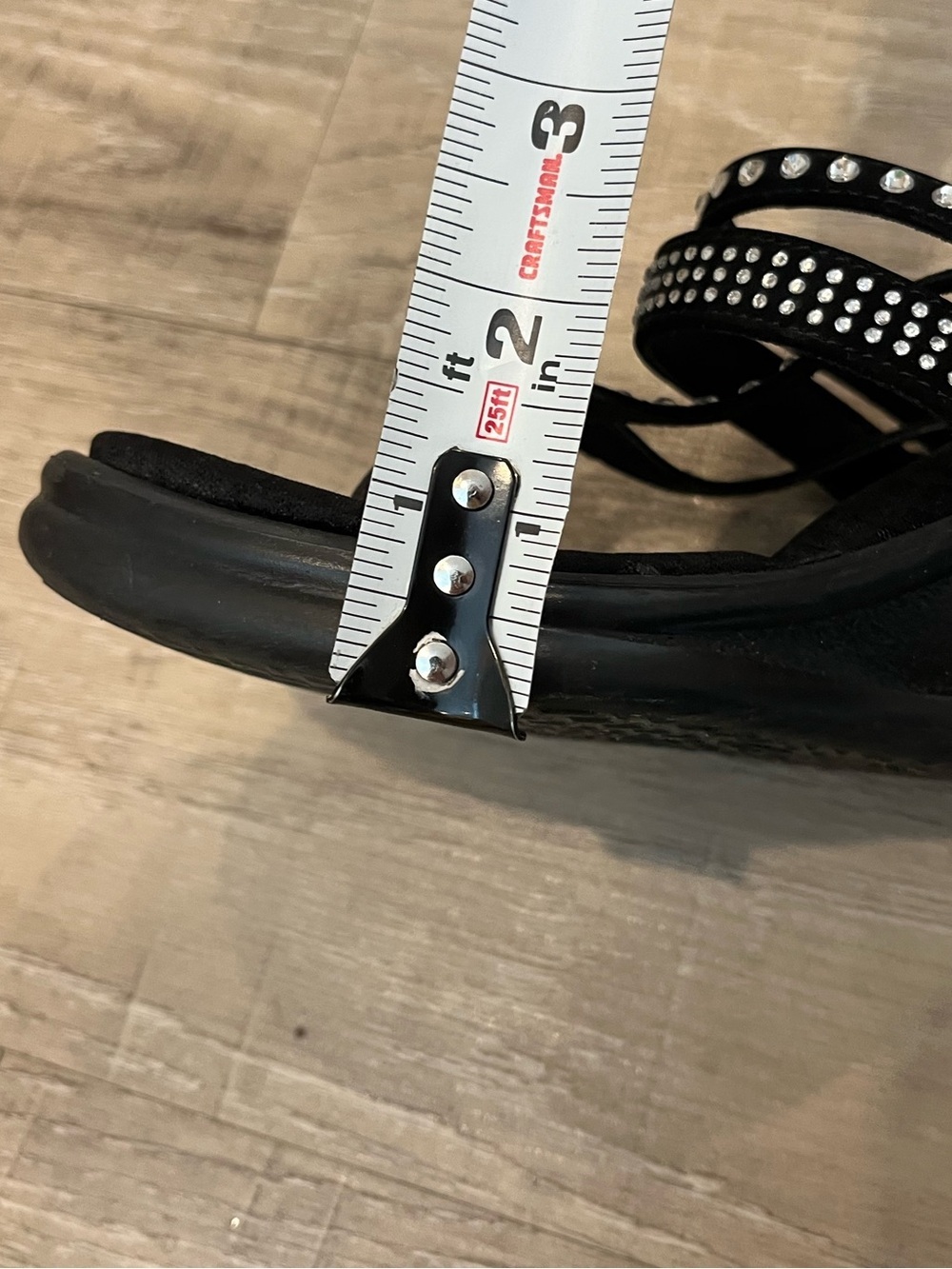 Skechers Black Rhinestone Thong Memory Foam Sandals 7.5 - Picture 13 of 13